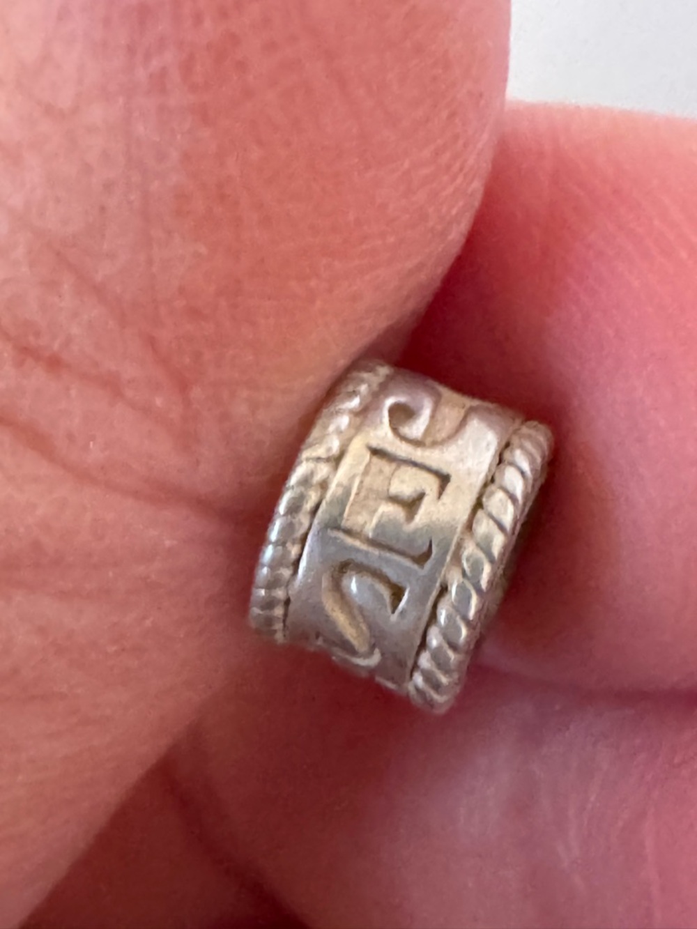 Retired IBB Thai .925 Sterling Silver I Love Jesus Charm for Popular Bracelets